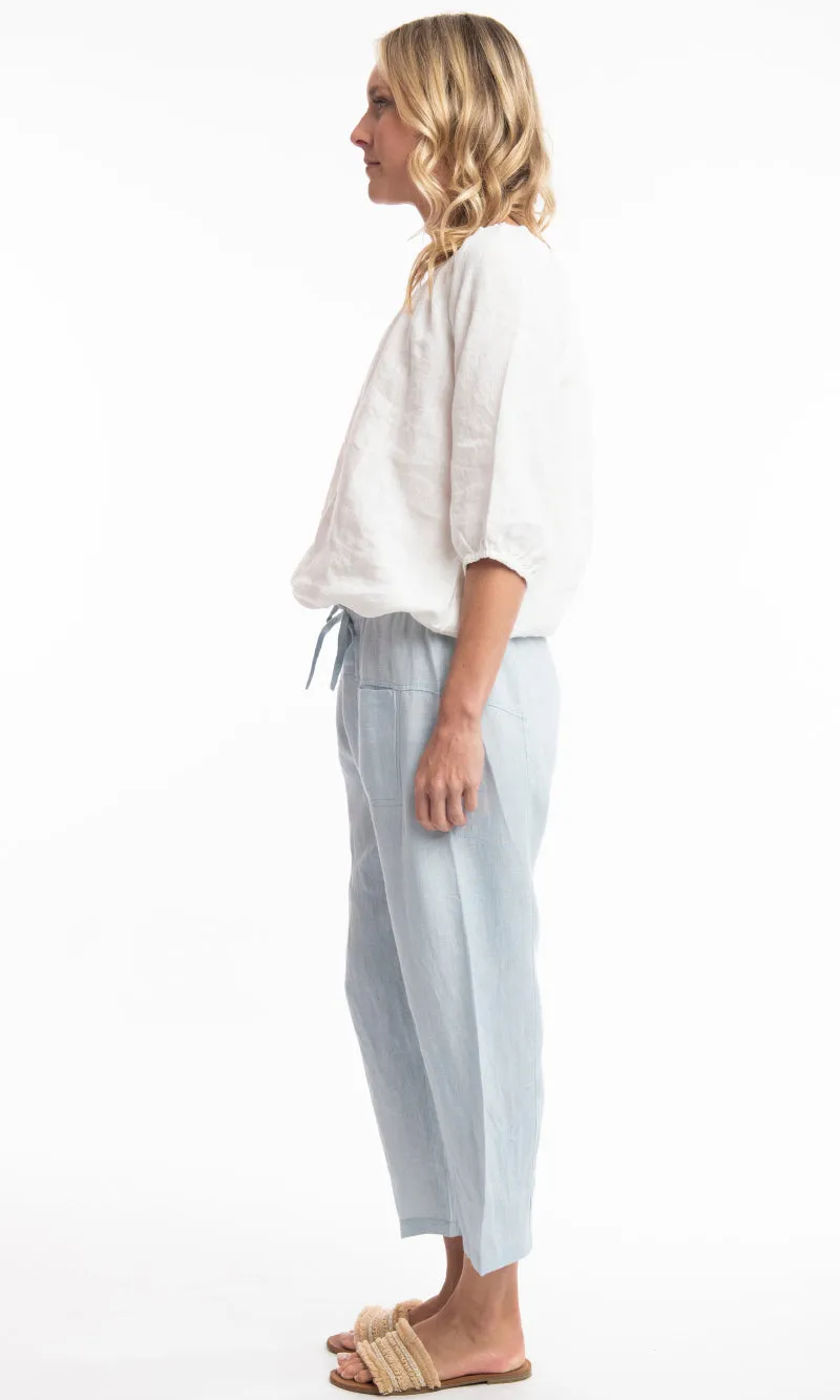 Pure Linen Pants Solid, More Colours