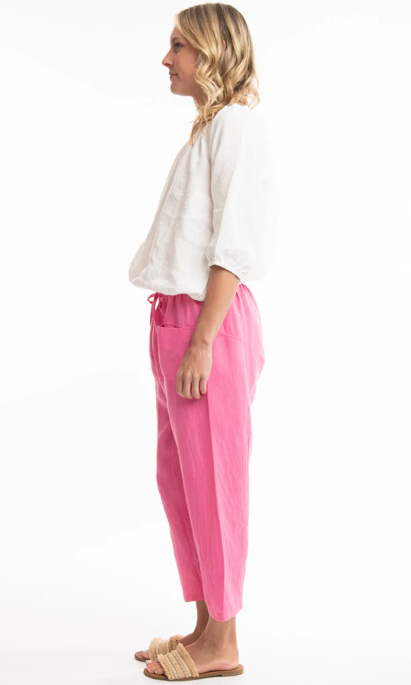 Pure Linen Pants Solid, More Colours