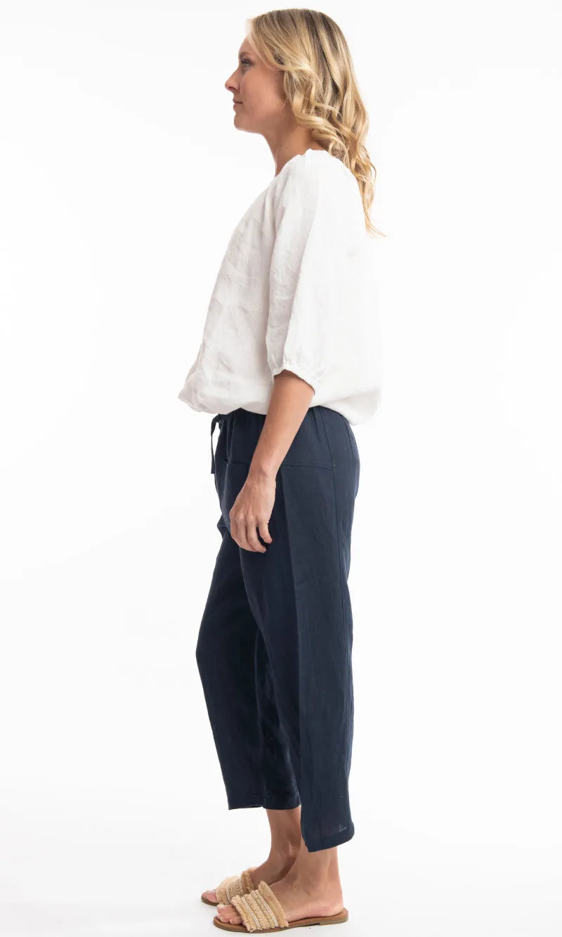 Pure Linen Pants Solid, More Colours