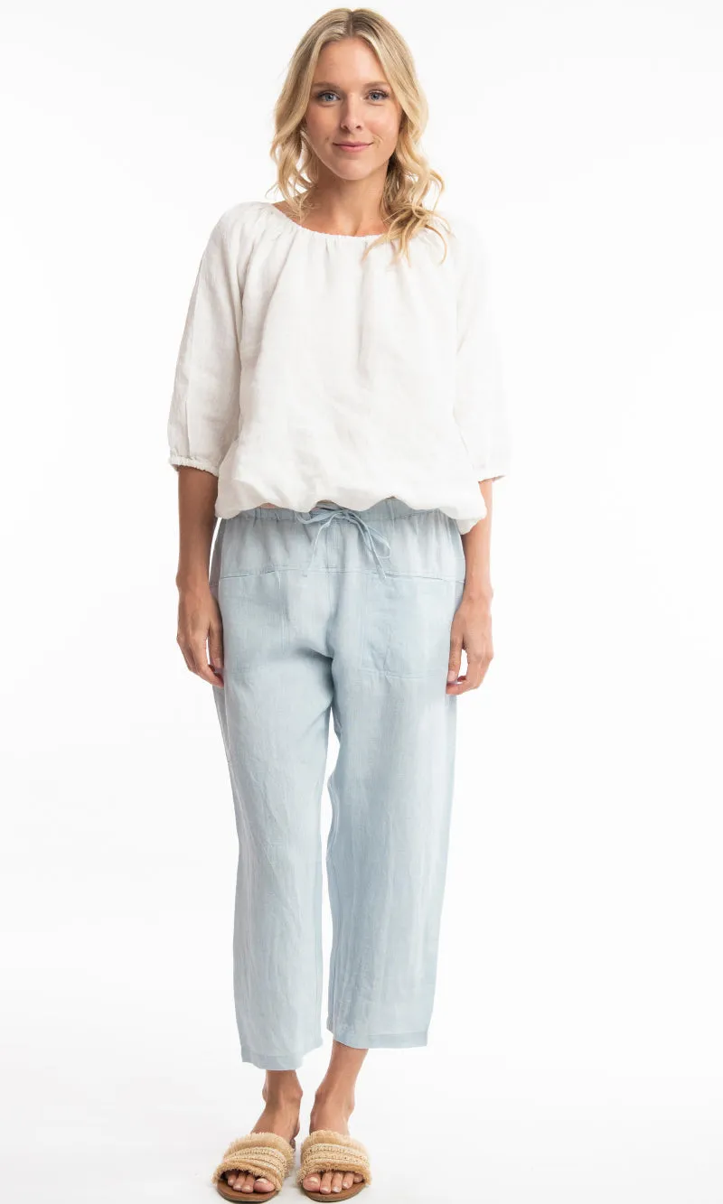 Pure Linen Pants Solid, More Colours