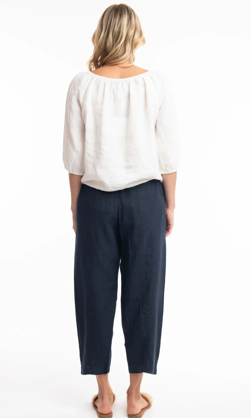 Pure Linen Pants Solid, More Colours