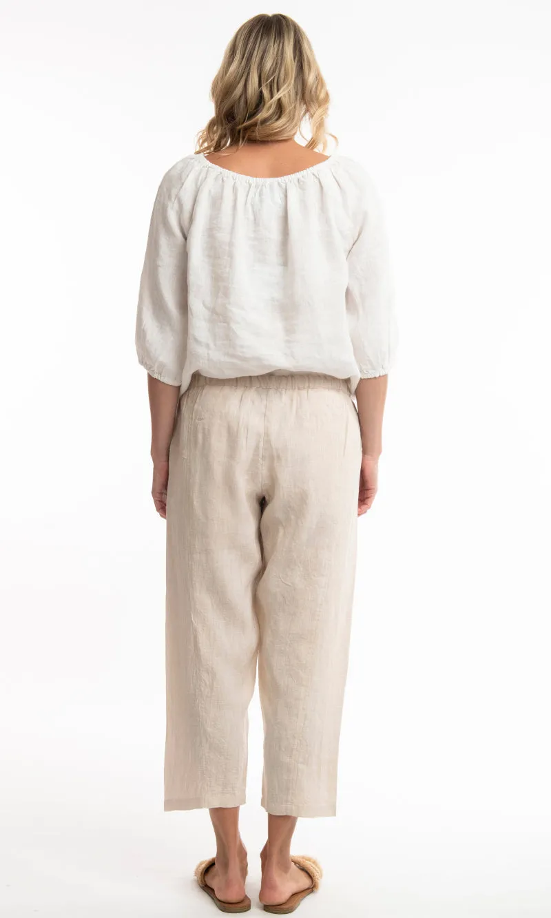 Pure Linen Pants Solid, More Colours