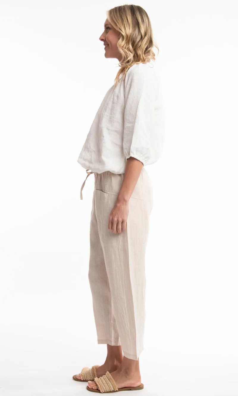 Pure Linen Pants Solid, More Colours