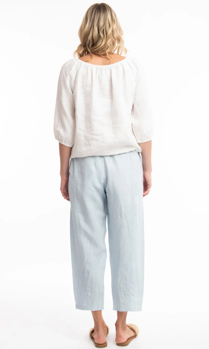 Pure Linen Pants Solid, More Colours