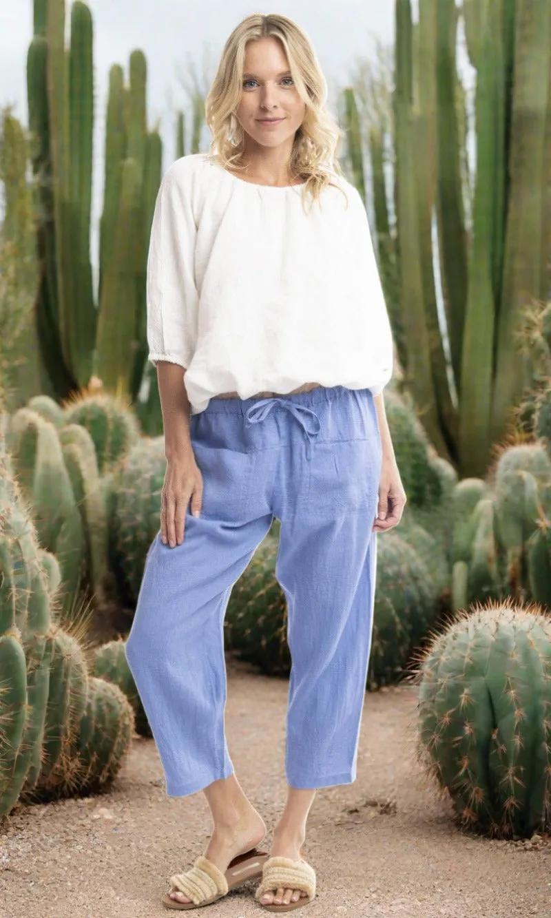 Pure Linen Pants Solid, More Colours