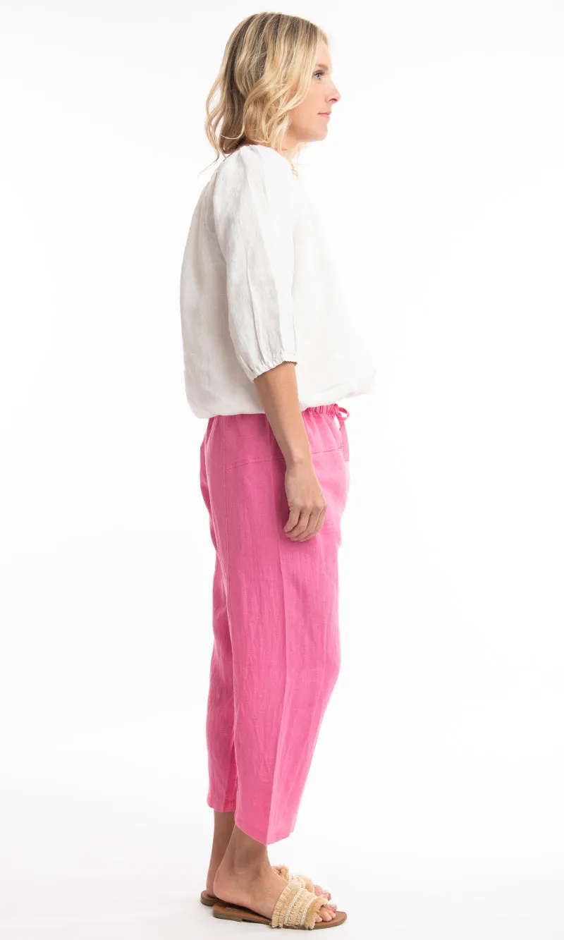Pure Linen Pants Solid, More Colours