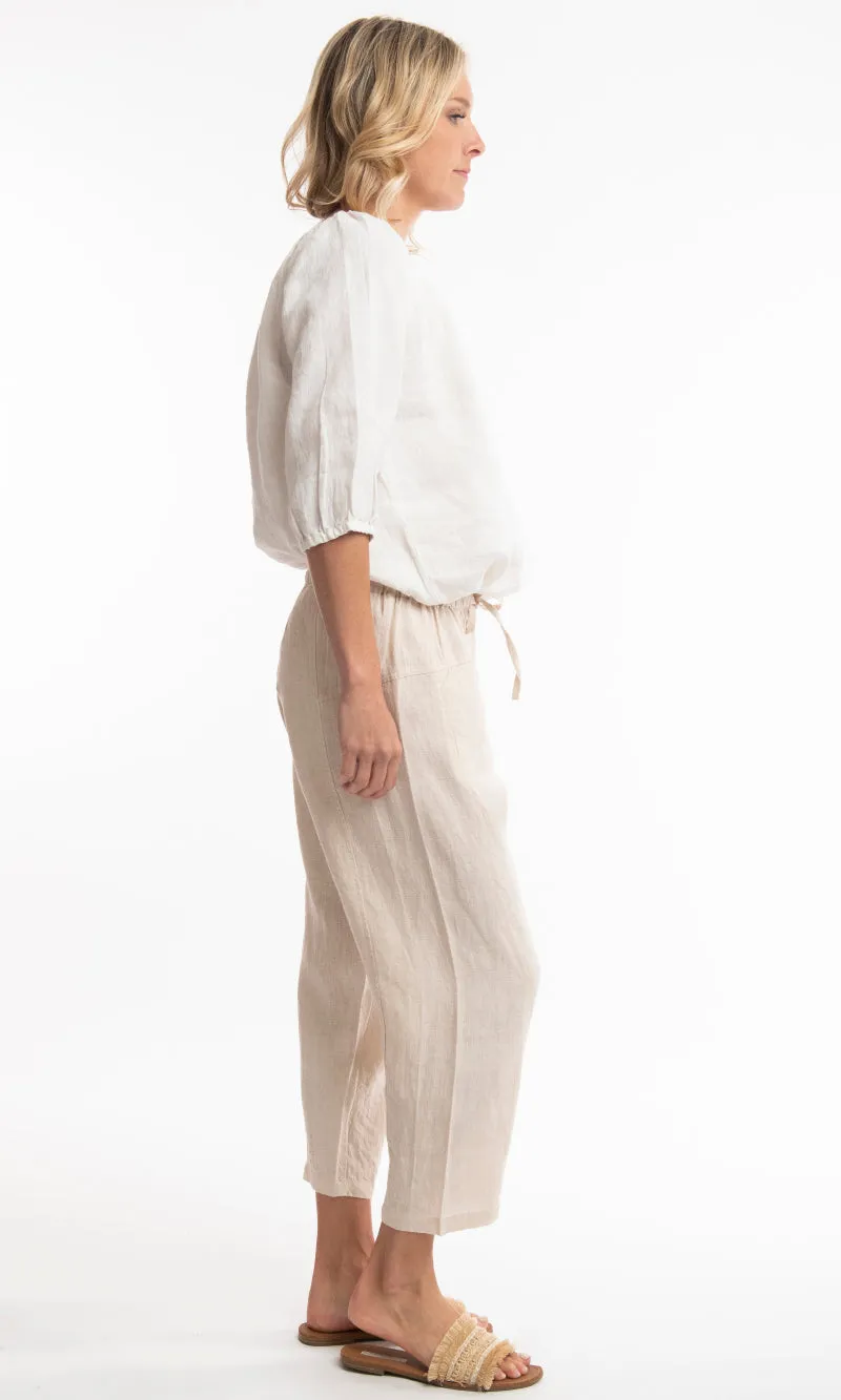 Pure Linen Pants Solid, More Colours