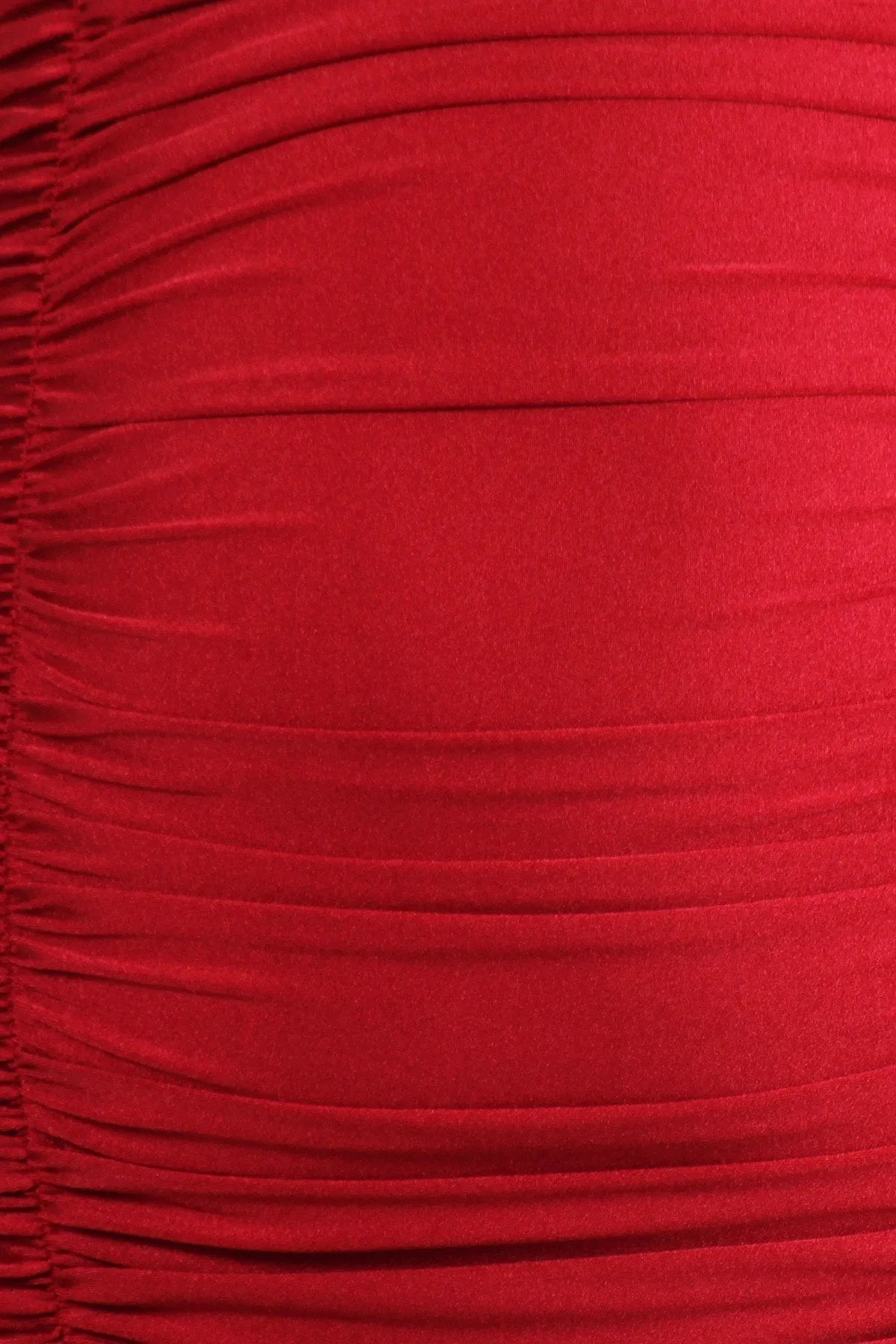 Red Plus Size Solid Bodycon Mini Dress
