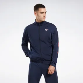 Reebok Apparel Men Reebok Identity Vector Knit Track Top VECNAV/VECRED