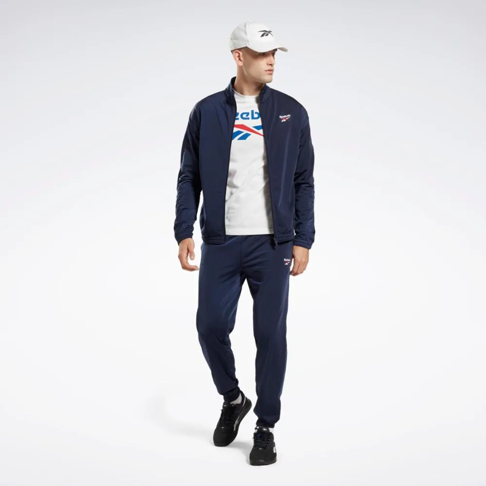 Reebok Apparel Men Reebok Identity Vector Knit Track Top VECNAV/VECRED