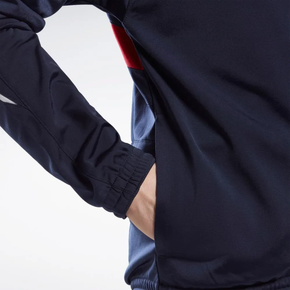 Reebok Apparel Men Reebok Identity Vector Knit Track Top VECNAV/VECRED