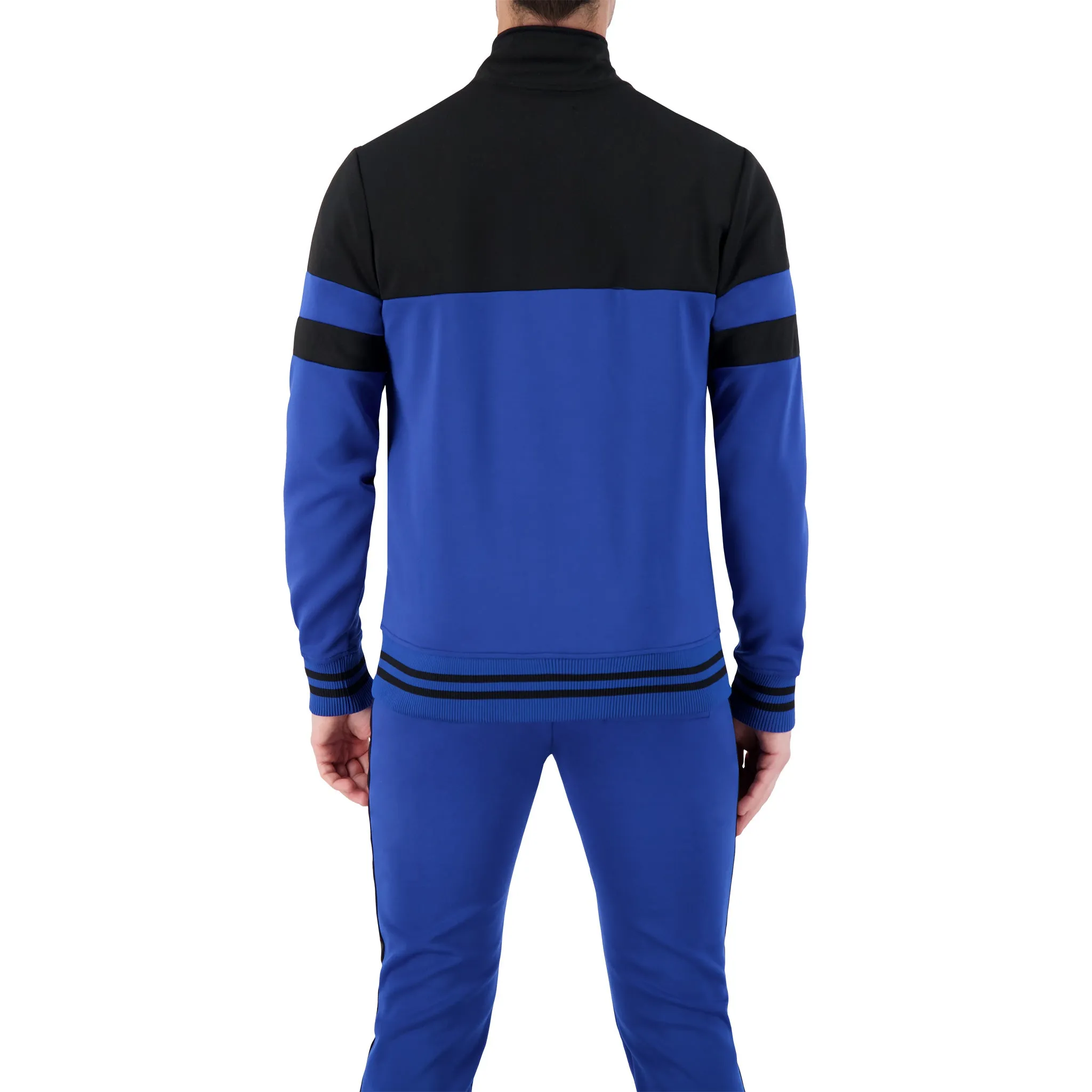 Royal Blue Full Zip Colorblock Athletic Jacket