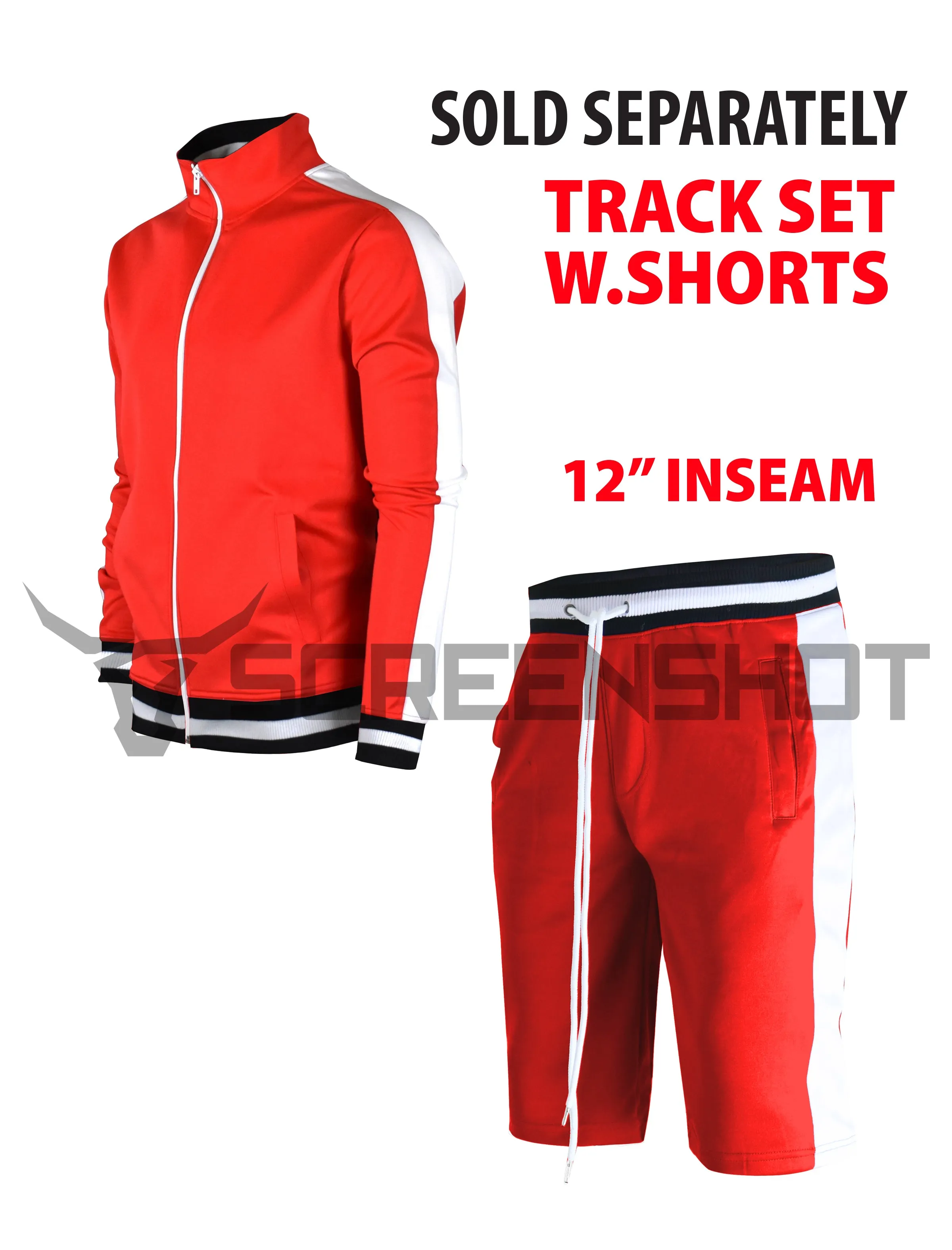 S91700-TRACK SHORTS (RED)