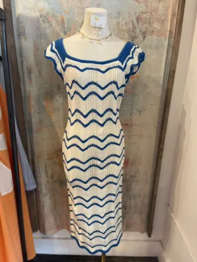 Scallop Knit Midi Dress