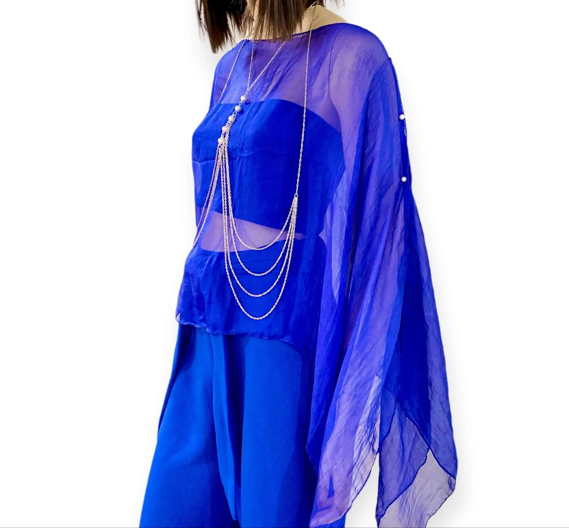 Sheer Poncho Shawl Top