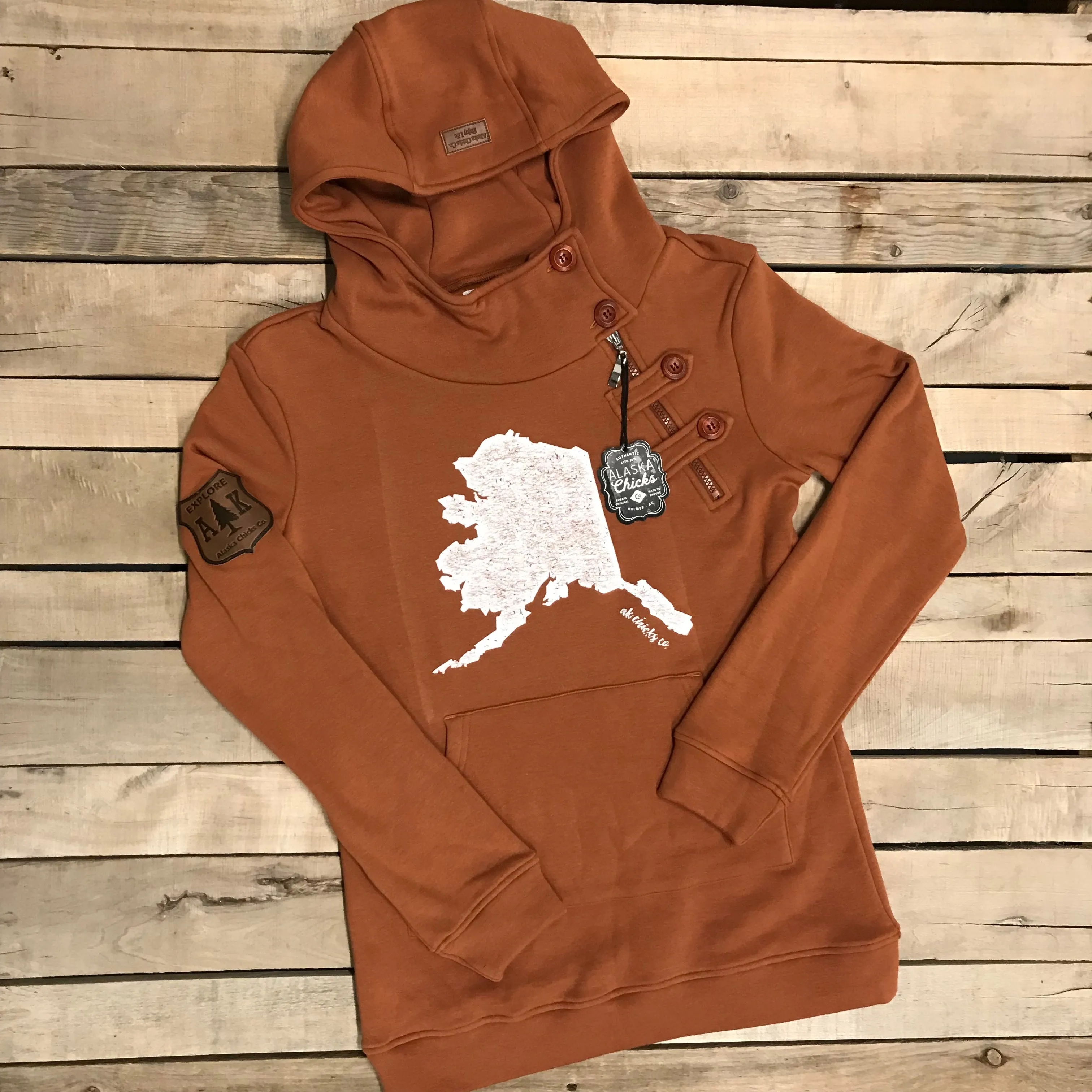 Side Zip With State Print