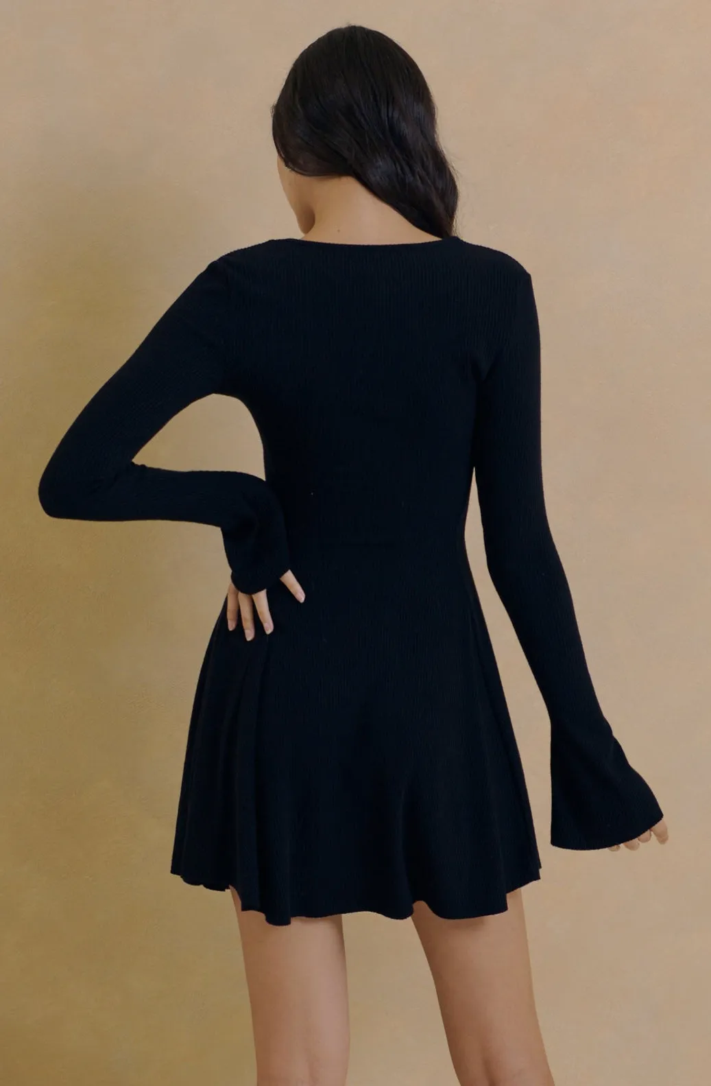Soft and sweet long sleeve knit dress