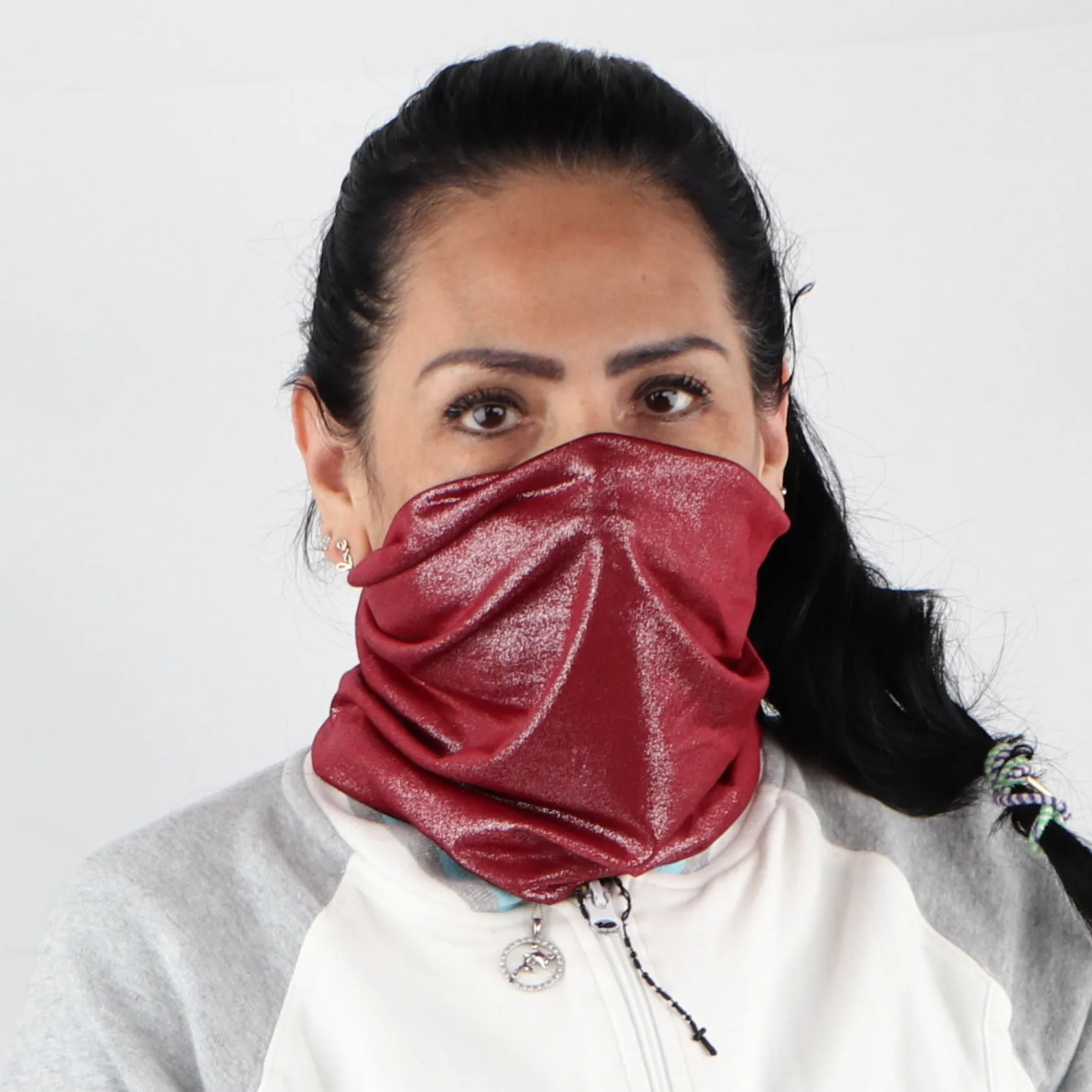 Solid Sparkle Tube Neck Gaiter