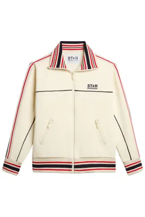 Star W'S Zipped Track Jacket Technical Double Poli/Cotton | Papyrus