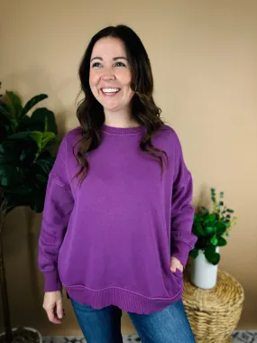 The Emily Hi-Low Fleece Pullover