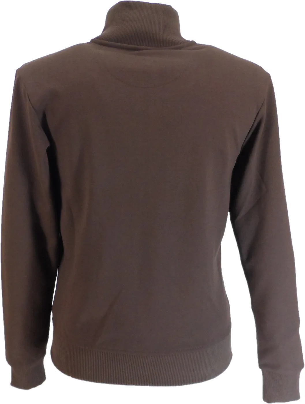 Trojan Records Mens Chocolate Brown Stripe Retro Track Tops