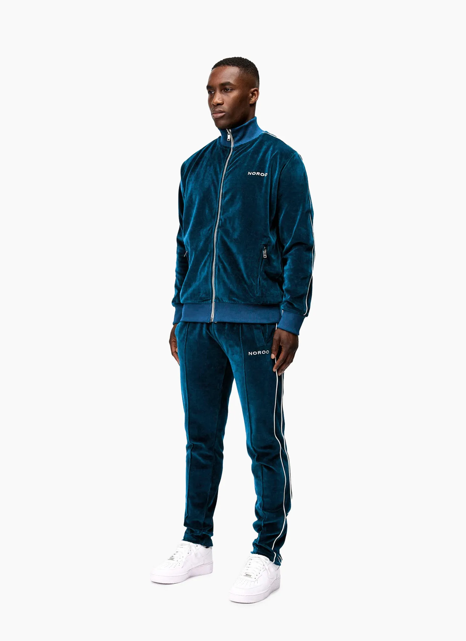 VELVET TRACK JACKET BLUE