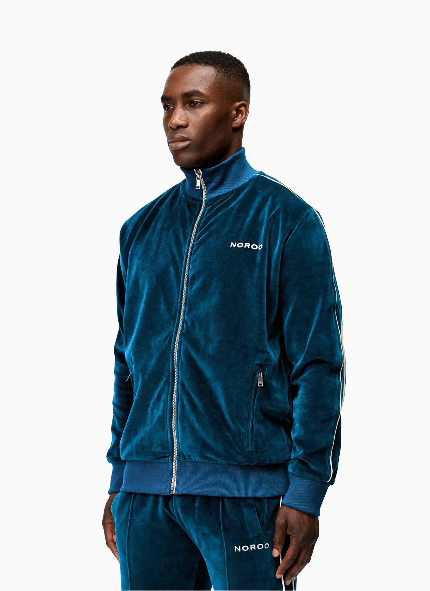 VELVET TRACK JACKET BLUE
