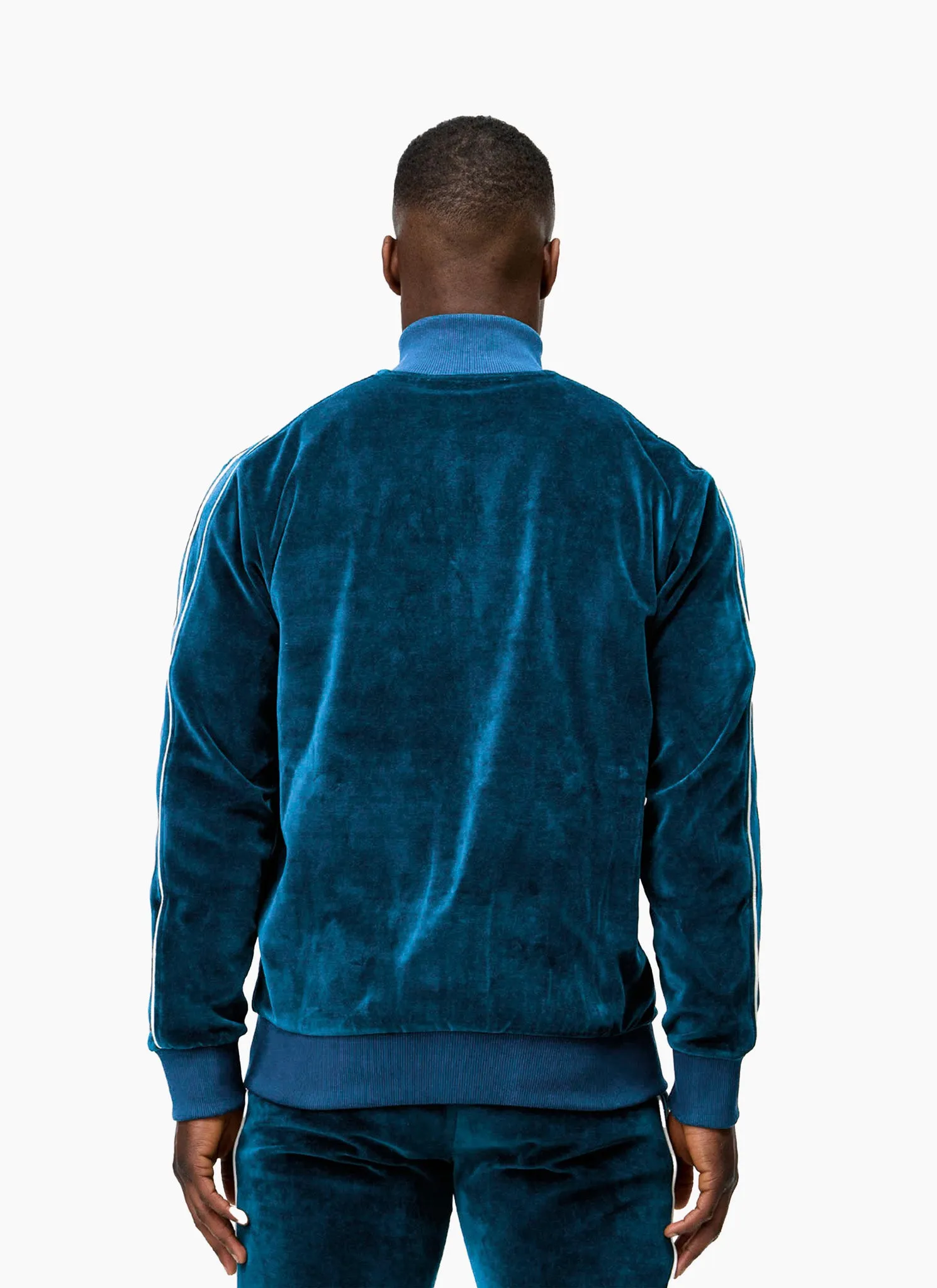 VELVET TRACK JACKET BLUE