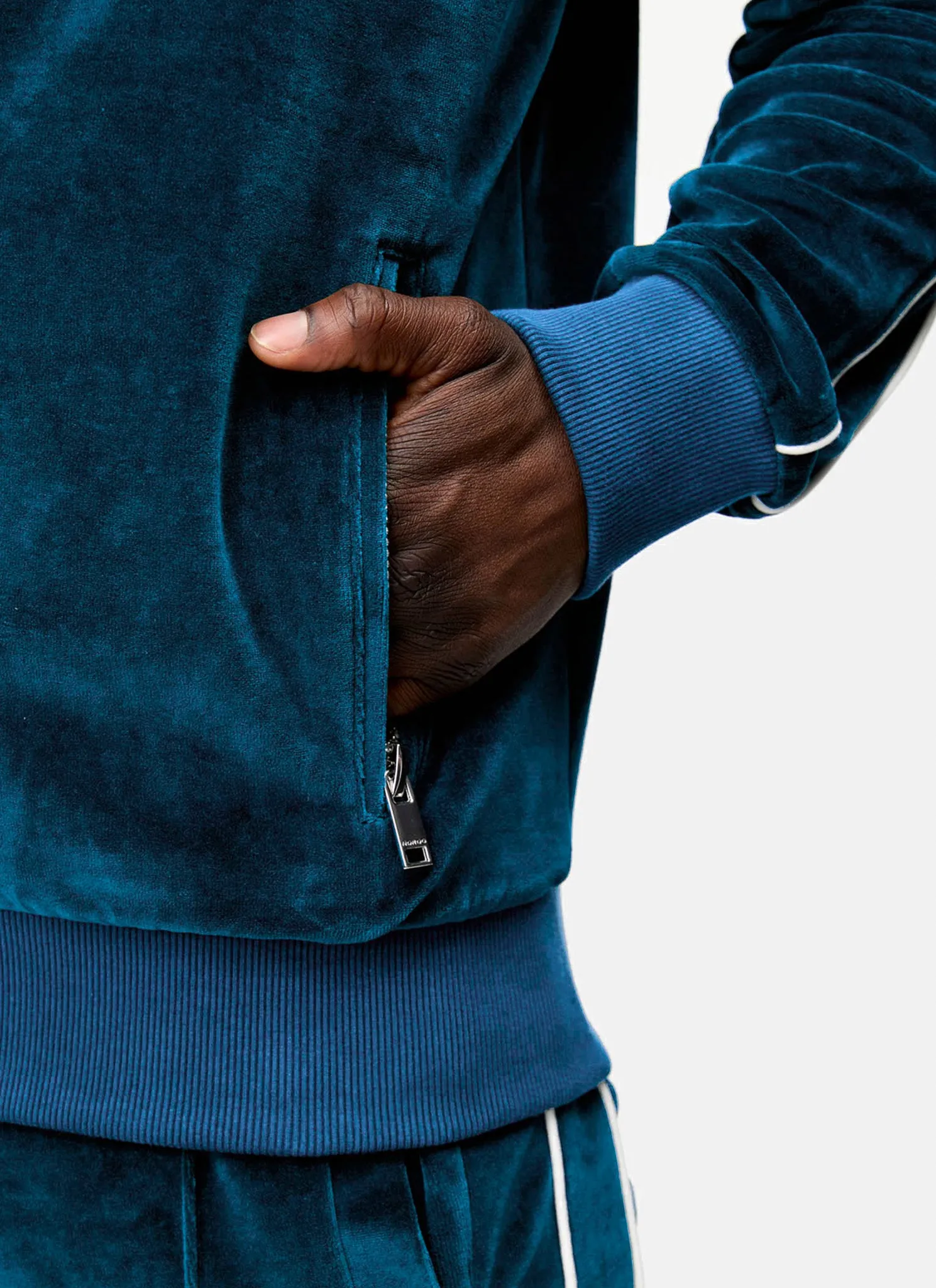 VELVET TRACK JACKET BLUE