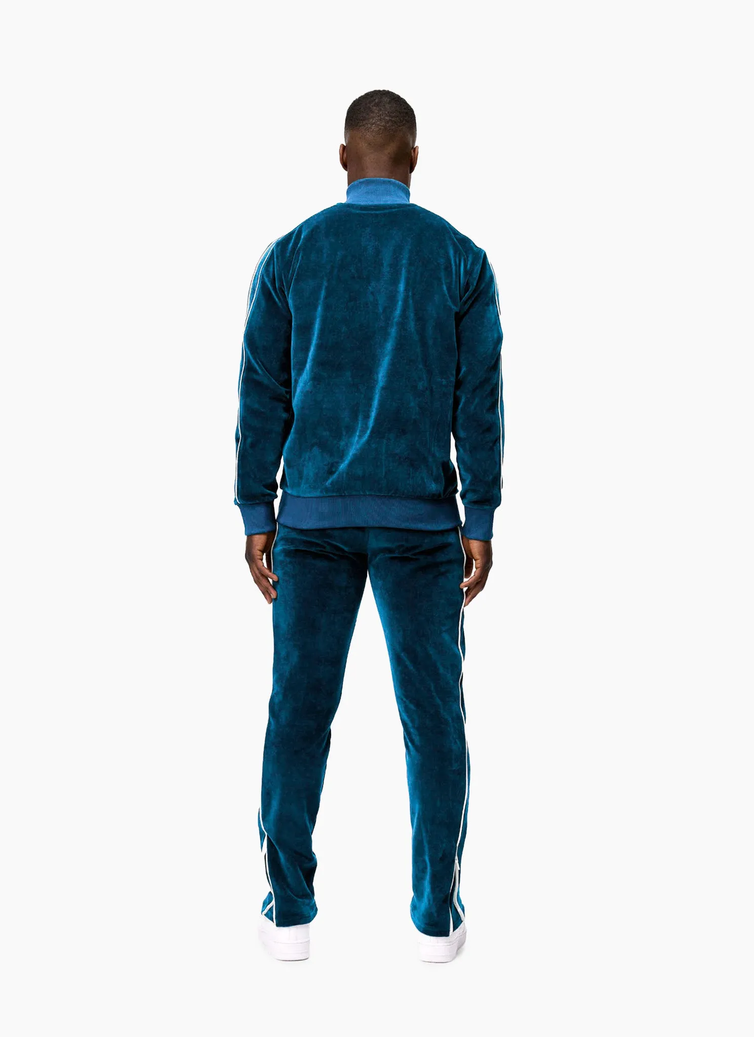 VELVET TRACK JACKET BLUE