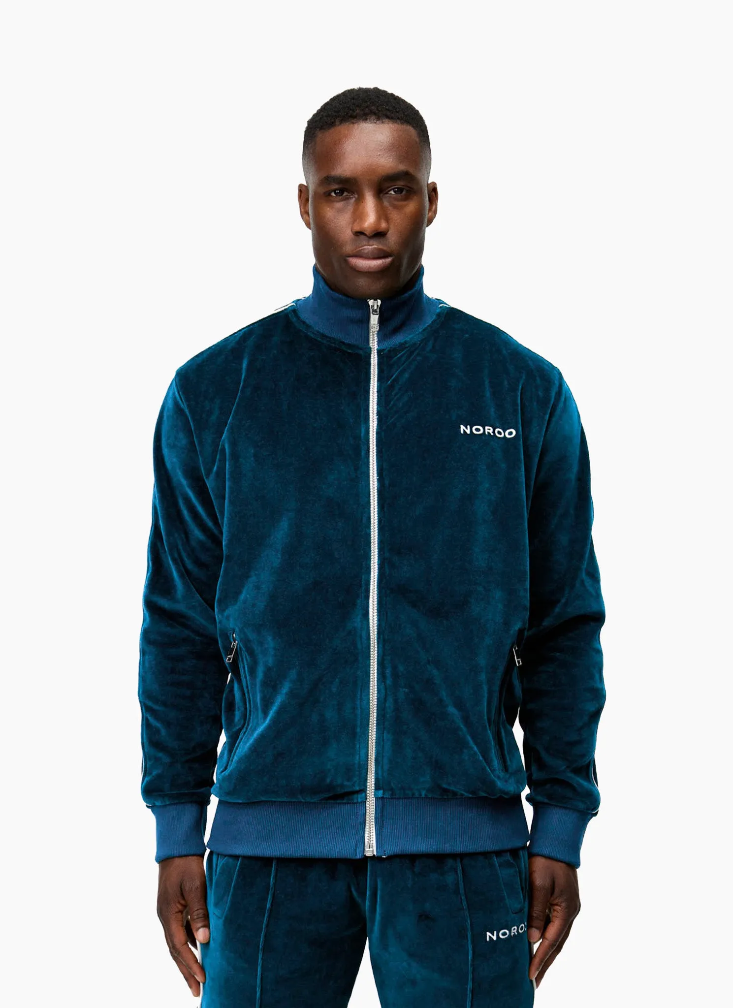 VELVET TRACK JACKET BLUE