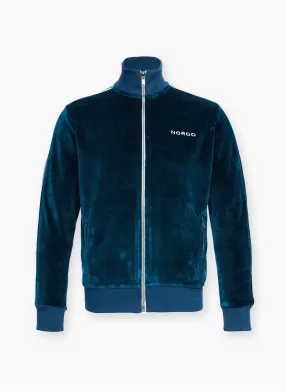 VELVET TRACK JACKET BLUE