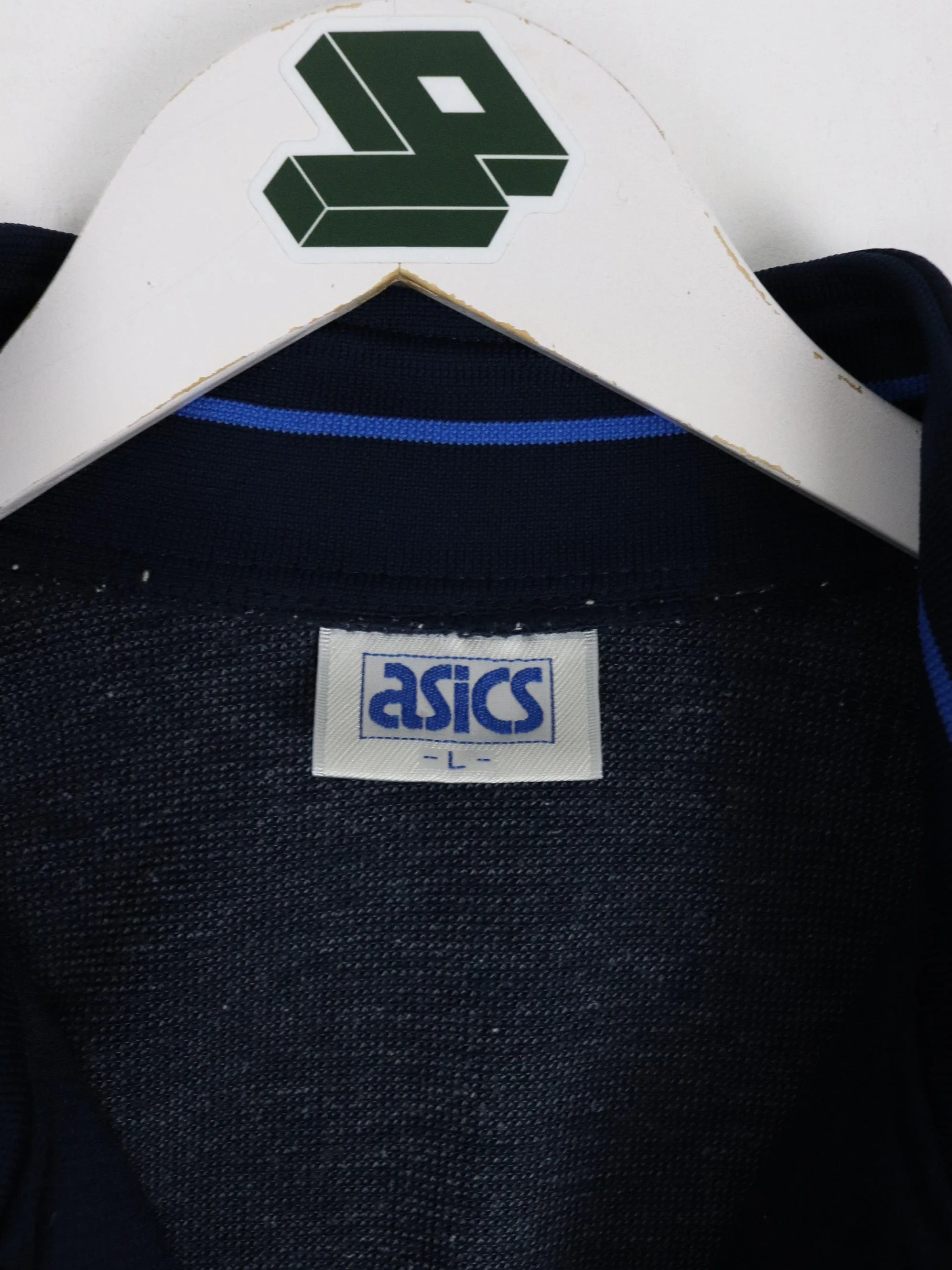 Vintage Asics Track Jacket Youth Large Blue Full Zip