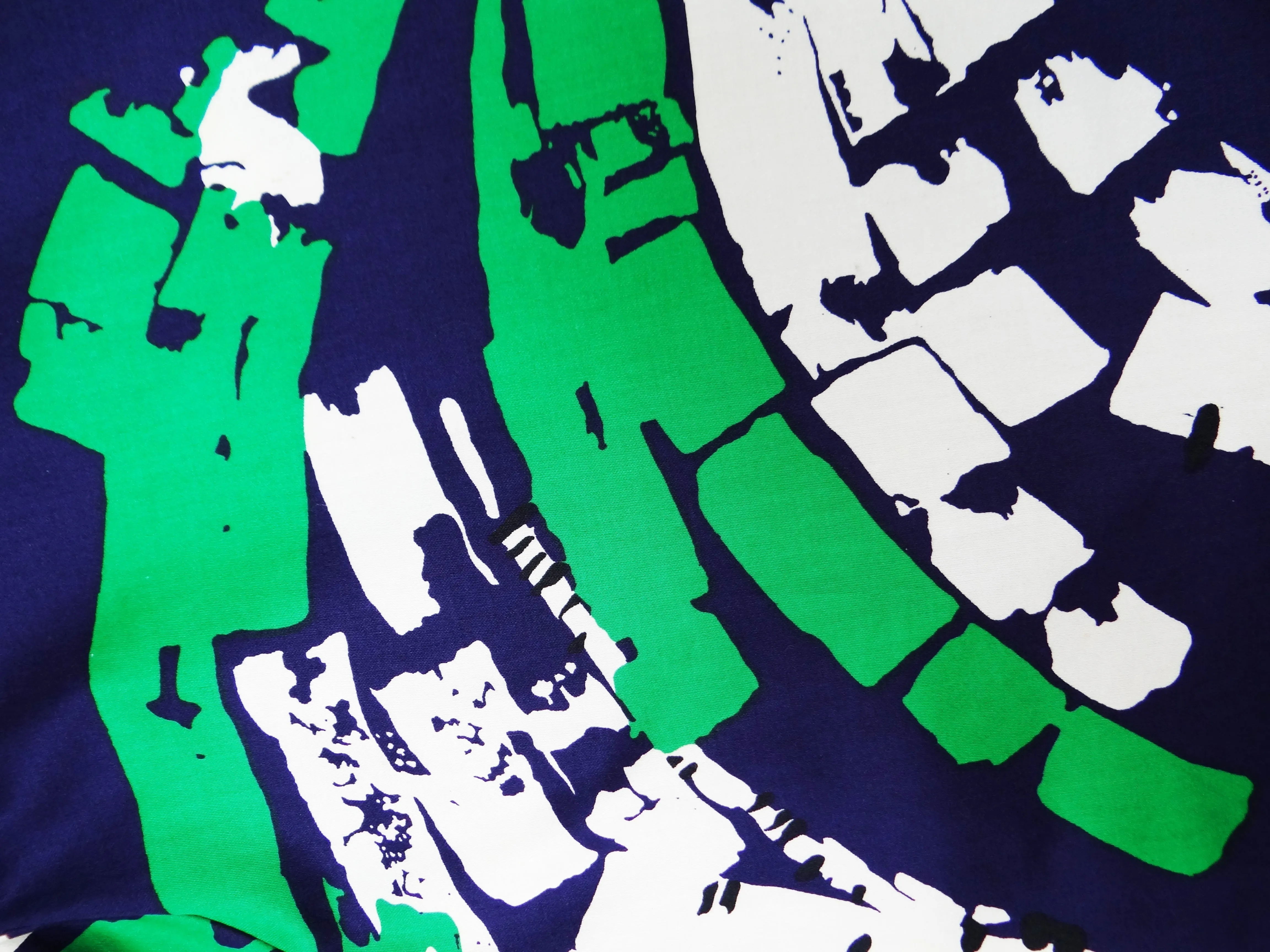 Vintage Fenno Sport Wrap Dress with Bold Abstract Graphic, UK10