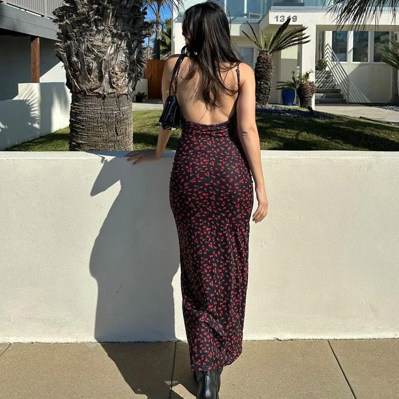 Vvsha Davis Backless Maxi Dress
