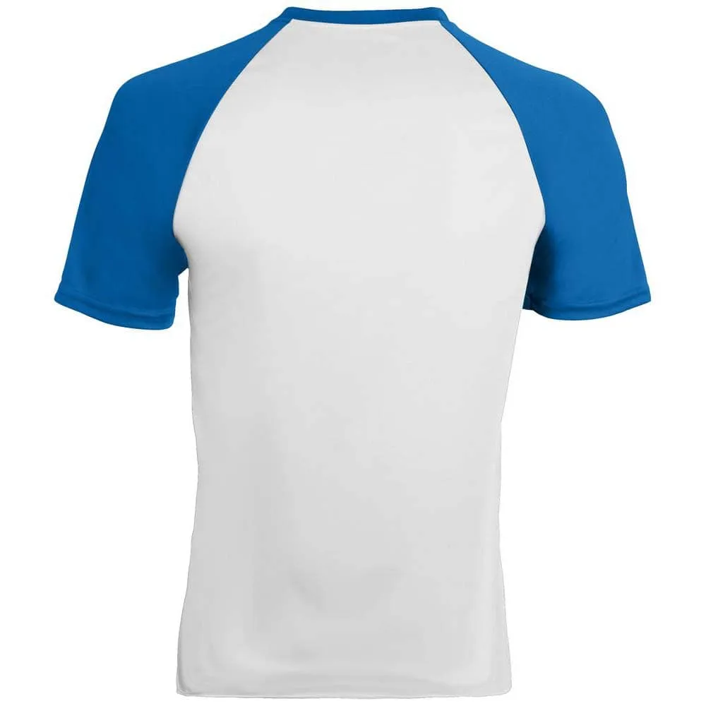 Wicking Retro Short Sleeve Jersey White-Royal