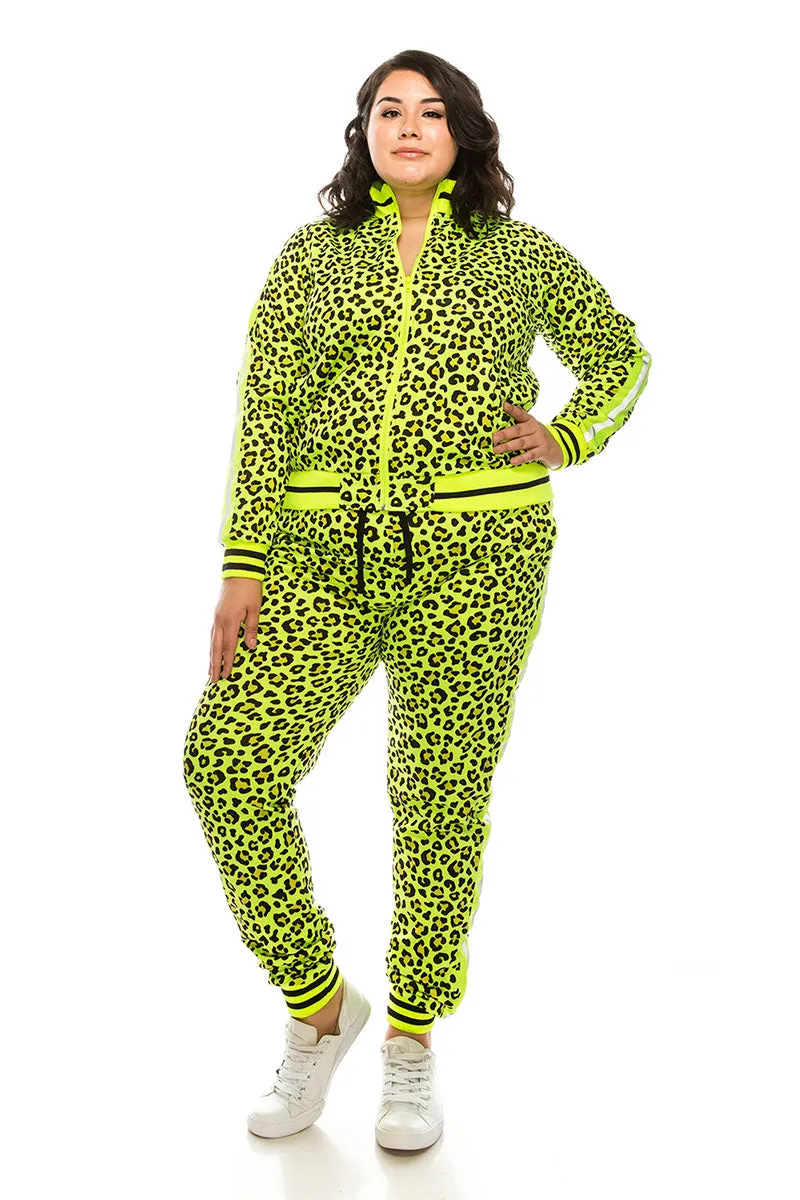 Women's Reflective Leopard Track Tuit (Curve)