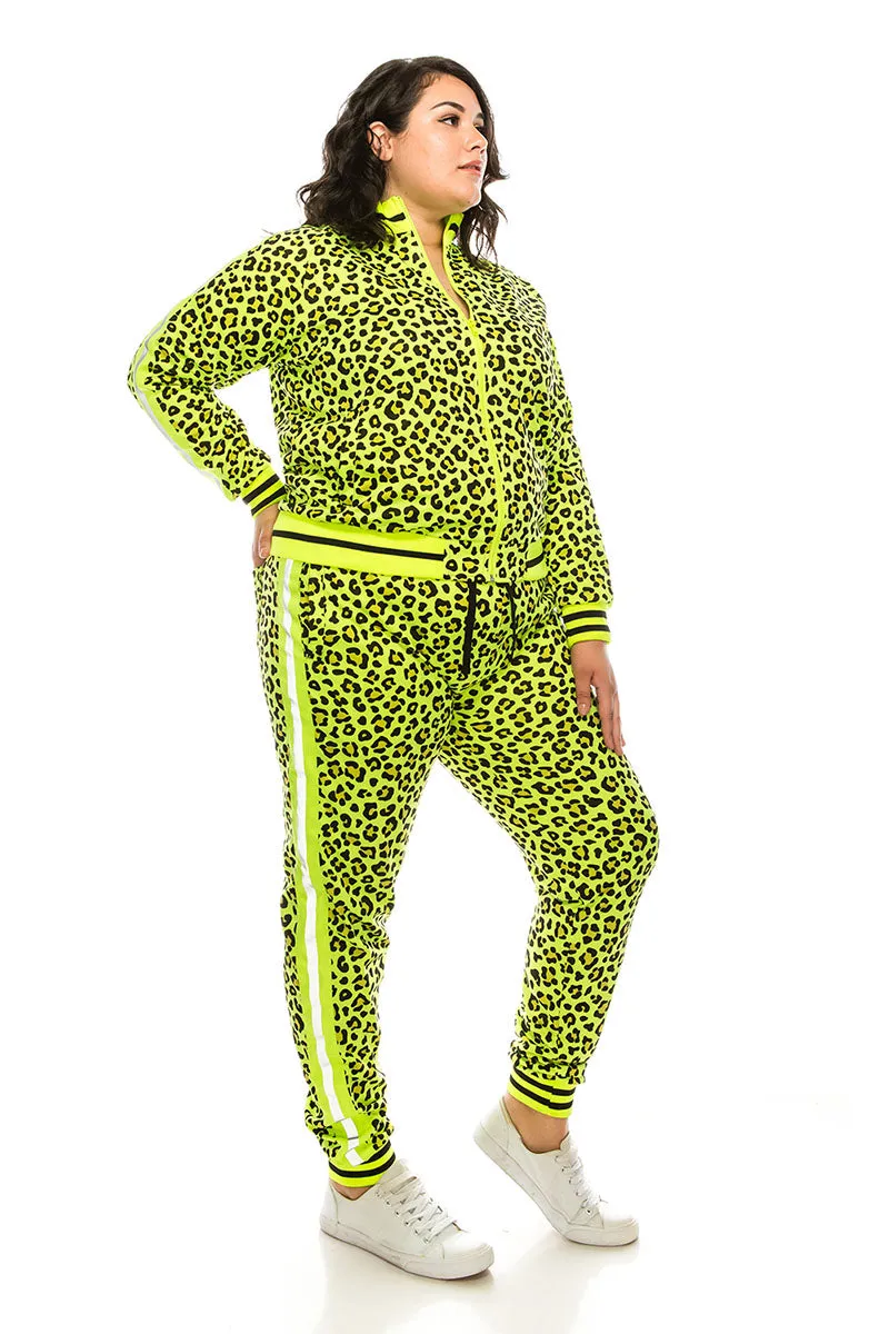 Women's Reflective Leopard Track Tuit (Curve)
