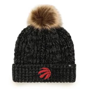 Women's Toronto Raptors '47 Brand Black Meeko Cuffed Knit Beanie with Pom