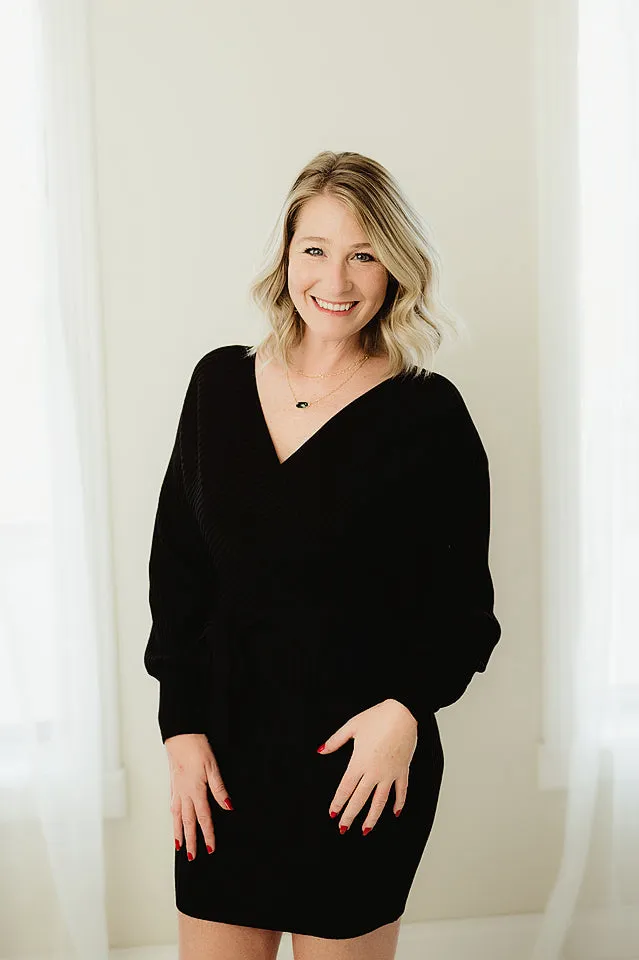 Wrap Ribbed Dress