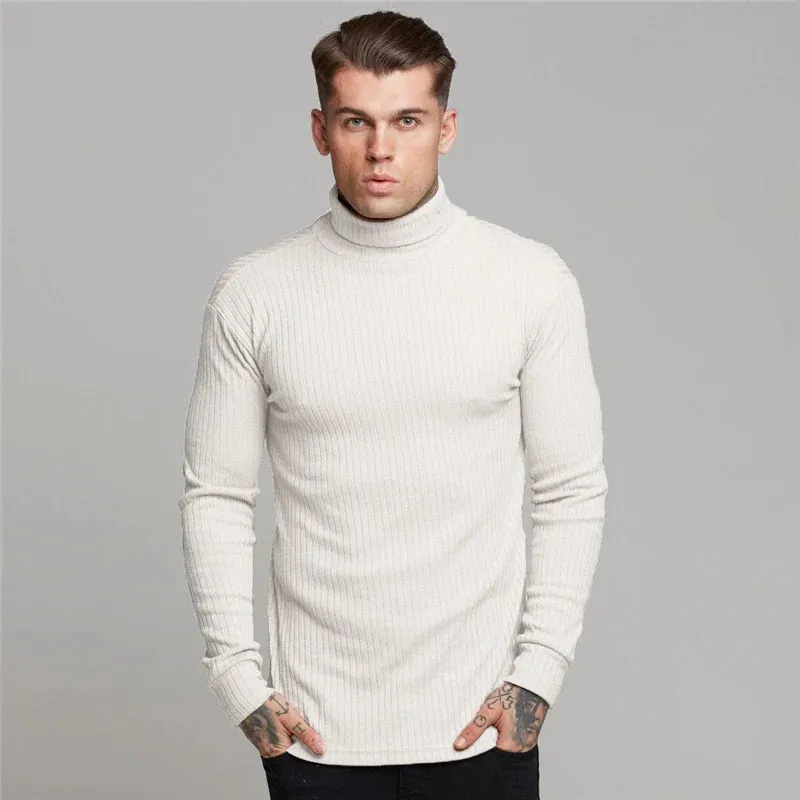 Xavier Rollkragenpullover | Slim Fit Herren Kabelstrick Sweater